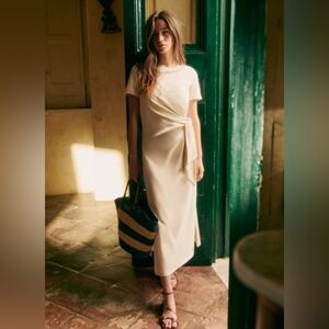 NWT Sézane Pippa Dress in Cream, size XS